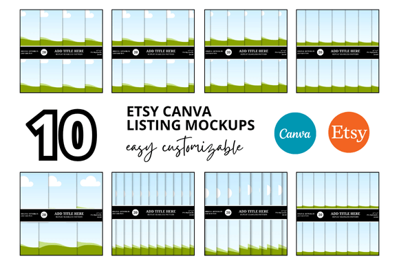 10 Digital Papers Etsy Listings Mockup: Elevate Your Shop's Visuals