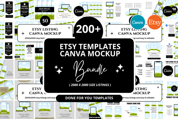 207 Etsy Canva Mockup Bundle: Streamline Your Shop