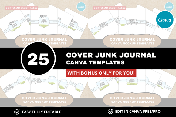 25 Cover Journal Template Bundle + Bonus: A Designer's Instant Toolkit