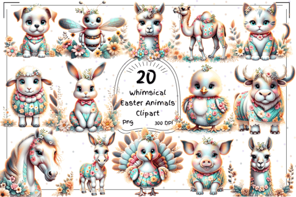 Bringing Spring to Life: 20 Whimsical Easter Animals Clipart