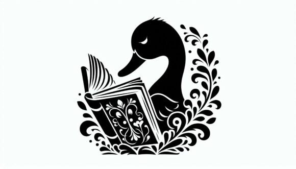 Charming Duck Reading a Book: A Designer's Delight