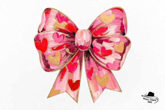 Elevate Your Designs with a Versatile Valentine's Coquette Bow Heart PNG