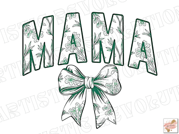 Floral Coquette Varsity Mama Png: A Designer's Asset