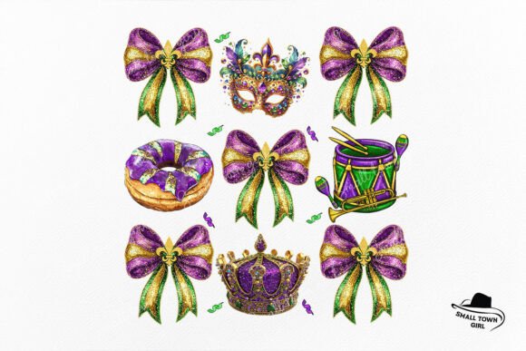 Mardi Gras Coquette Bow Kingcake Mask: Unleash Your Creative Spirit