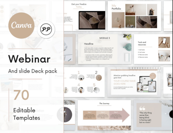Mastering Your Visual Message: The Webinar Canva Template Pack