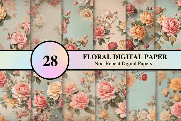 Stunning Floral Digital Paper for Creative Projects