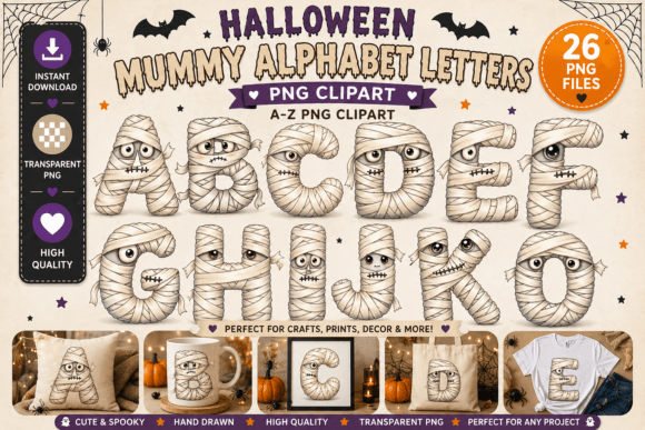Unwrap Creative Magic with Mummy Alphabet Clipart